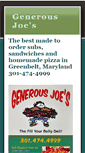 Mobile Screenshot of generousjoes.com